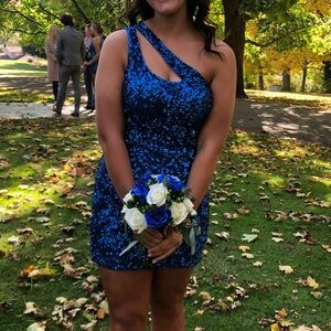 homecoming dress, short formal dress, blue dress